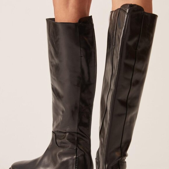 Franco Sarto Black Eliza Leather Knee High Boot - Picture 2 of 5